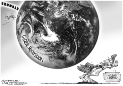 US BAILOUT AND GLOBAL MELTDOWN BW by John Cole