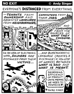 EVERYONE IS DISTANCED by Andy Singer
