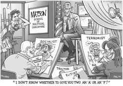 SCHOOL OF POLITICAL CARICATURE by R.J. Matson