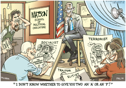 SCHOOL OF POLITICAL CARICATURE- by R.J. Matson