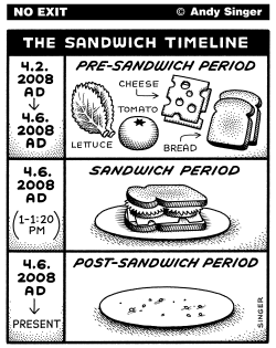 SANDWICH TIMELINE by Andy Singer