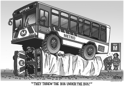 LOCAL MO-METRO BUS UNDER THE BUS by RJ Matson