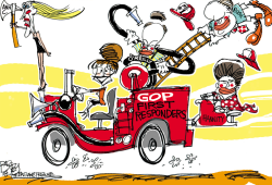 RIGHT WING CLOWNS  by Pat Bagley