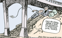 PRIVATIZED SOCIAL SECURITY  by Mike Keefe