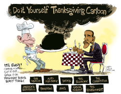 DO IT YOURSELF THANKSGIVING CARTOON  by Daryl Cagle