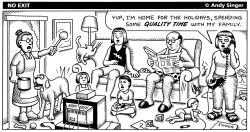 HOLIDAYS WITH FAMILY by Andy Singer