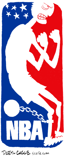 NBA LOGO  by Daryl Cagle