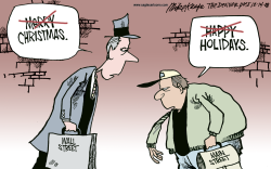 HAPPY HOLIDAYS  by Mike Keefe