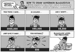 HOW TO DRAW GOVERNOR BLAGOJEVICH THE PAY TO PLAY WAY by R.J. Matson