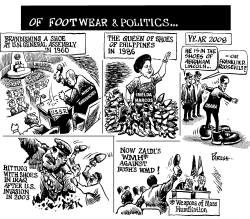 FOOTWEAR AND POLITICS by Paresh Nath