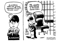 BLAGOJEVICH AND OBAMA SENATE SEAT by Jimmy Margulies