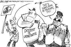 UNPATRIOTIC DISSENT by Mike Keefe