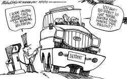 BAILOUT MILEAGE  by Mike Keefe