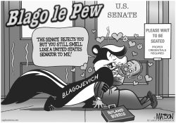 BLAGO LE PEW AND ROLAND BURRIS by R.J. Matson
