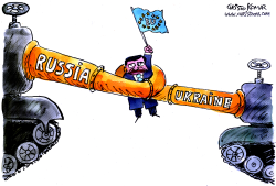 RUSSIA - UKRAINE IN GAS WAR -  by Christo Komarnitski