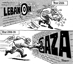 LEBANON AND GAZA by Paresh Nath