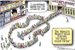 BLAGOJEVICH  AND LAYOFFS by Joe Heller