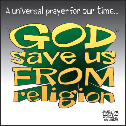 SAVE US FROM RELIGION by Terry Mosher