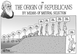CHARLES DARWIN ON THE ORIGIN OF REPUBLICANS by R.J. Matson