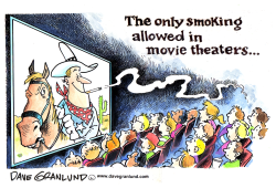 ON SCREEN CIGARETTE SMOKING by Dave Granlund