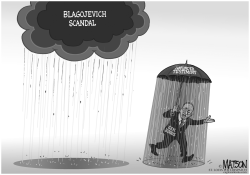 RAIN ON SENATOR BURRIS by R.J. Matson
