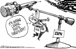 RUSH AND ESPN by Mike Keefe