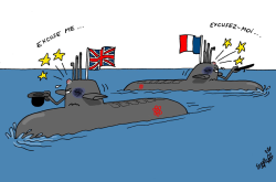 NUCLEAR SUBMARINES COLLISION by Stephane Peray