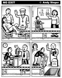 ASSEMBLY LINE LIFE by Andy Singer