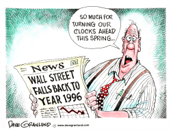 SPRING AHEAD AND FALL BACK ON WALL ST by Dave Granlund
