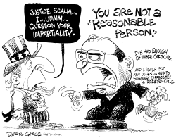 SCALIA AND A REASONABLE PERSON by Daryl Cagle