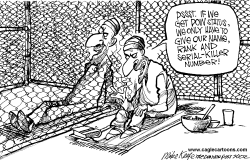 DETAINEES POW STATUS by Mike Keefe
