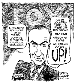 FOX AND HARASSMENT by Daryl Cagle