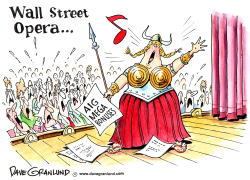 THE FAT LADY SINGS ON WALL ST by Dave Granlund