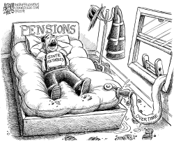 BLOATED STATE PENSIONS by Adam Zyglis