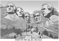 REVISIONIST MOUNT RUSHMORE by R.J. Matson