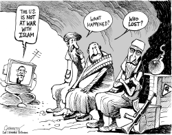 OBAMA APPEALS TO ISLAM by Patrick Chappatte