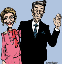 RON AND NANCY CARICATURE by Steve Greenberg