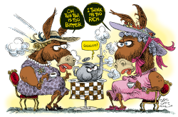 TEA PARTY AND GOP POT  by Daryl Cagle
