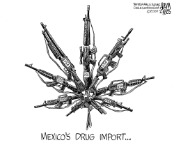 MEXICOS DRUG IMPORT by Adam Zyglis