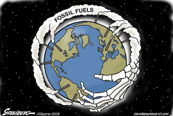 FOSSIL FUEL HAND by Steve Greenberg