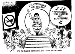 AHMADINEJAD AT UN CONFERENCE ON RACISM by Jimmy Margulies