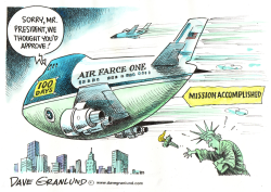 AIR FORCE ONE FLYBY STUNT by Dave Granlund