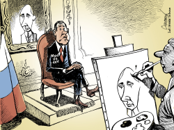 MEDVEDEV, ONE YEAR IN OFFICE by Patrick Chappatte