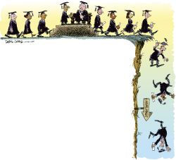 GRADUATION LEMMINGS by Daryl Cagle