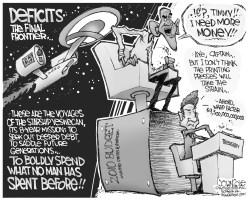 DEFICITS - THE FINAL FRONTIER BW by John Cole