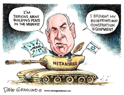 CORRECTED COPY NETANYAHU PEACE PLAN by Dave Granlund
