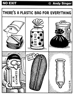 PLASTIC BAGS by Andy Singer