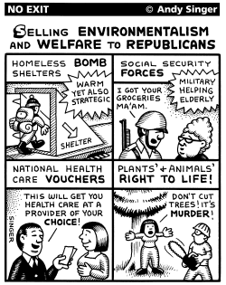 REPUBLICAN ENVIRONMENT WELFARE by Andy Singer