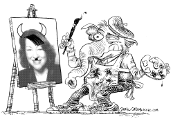 GOP PAINTS SOTOMAYOR PICTURE LINEART by Daryl Cagle