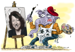 GOP PAINTS SOTOMAYOR PICTURE  by Daryl Cagle